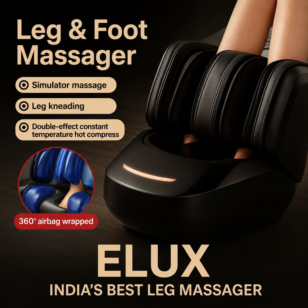 Premium Foot Massager with Heat & Air Compression